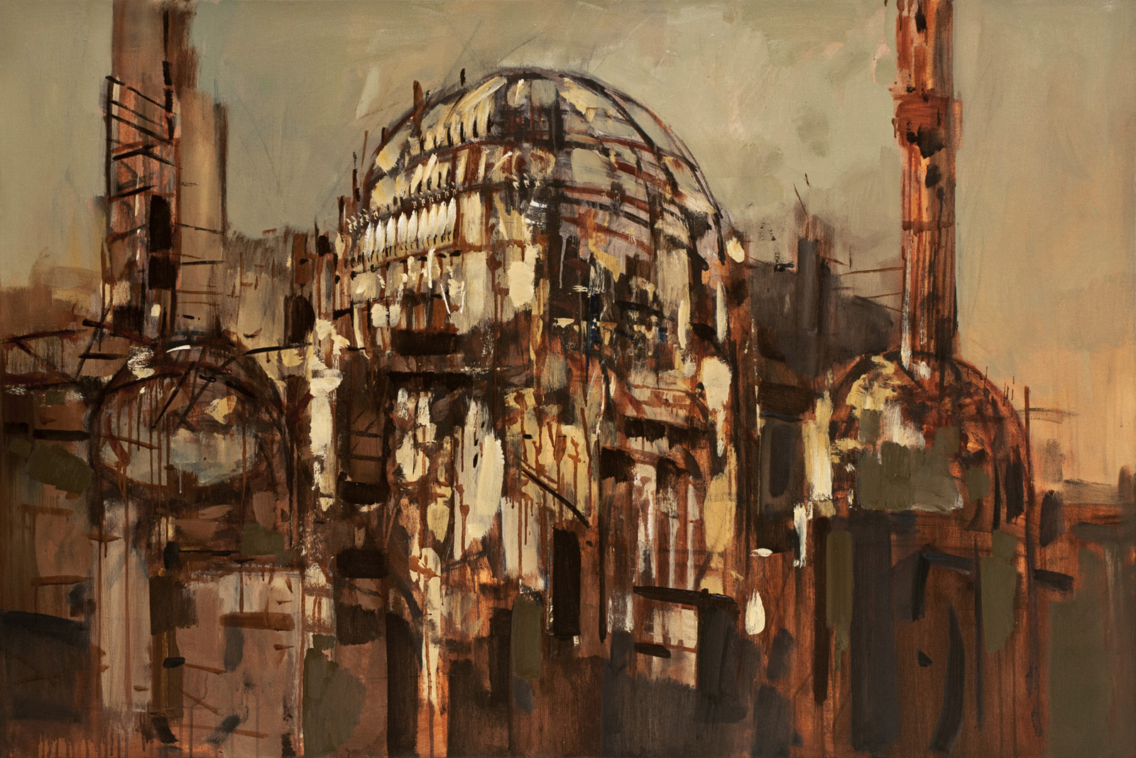 Coşkun Sami, "Kültürsaray", 2012. Tuval üzerine yağlı boya, 100 x 150 cm. Coşkun Sami, "Kültürsaray", 2012. Tuval üzerine yağlı boya, 100 x 150 cm.